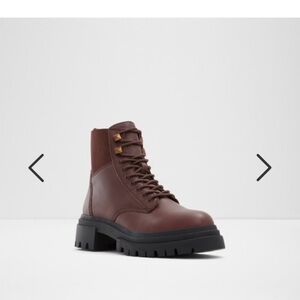 Aldo  Burgundy Combat Boots